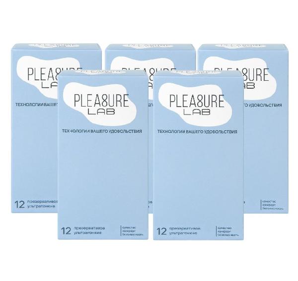Набор из 5 упаковок ультратонких презервативов Pleasure Lab (по 12 шт.) от Pleasure Lab