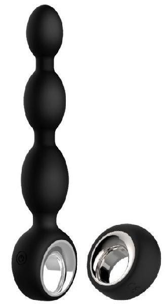 Черный анальный вибромассажер DIONE REMOTE - 16 см. от Dream Toys
