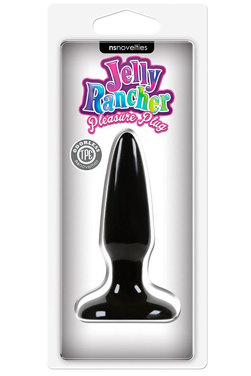 Чёрная анальная мини-пробка Jelly Rancher Pleasure Plug Mini - 8,1 см. от NS Novelties