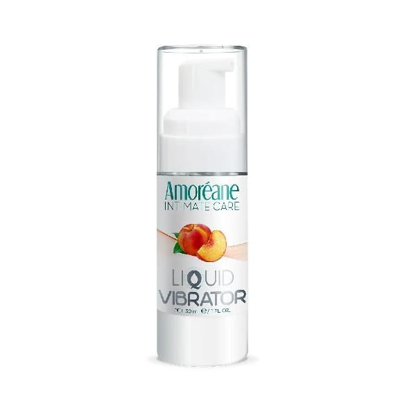 Жидкий вибратор со вкусом персика Amoreane Peach - 30 мл. от Amoreane