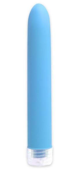 Неоново-голубой вибратор Neon Luv Touch Vibe - 17 см. от Pipedream