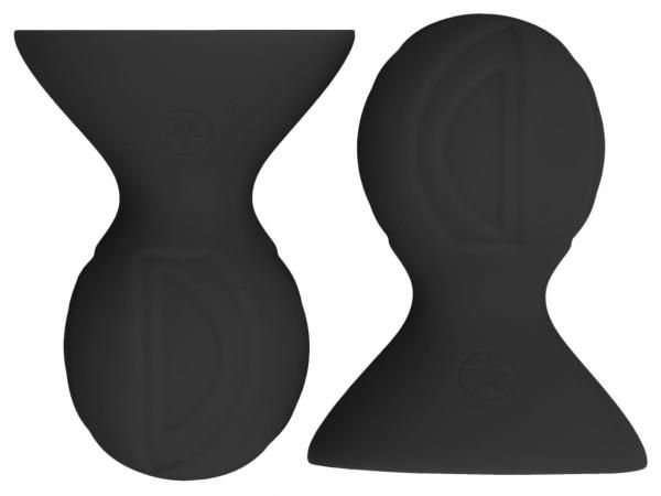 Черные накладки-присоски на соски Nipple suckers от Shots Media BV