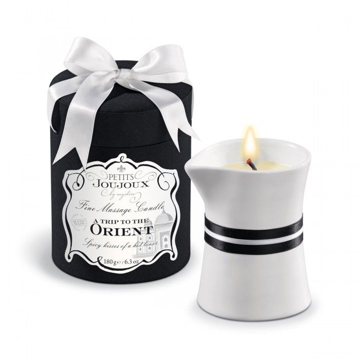 Массажное масло в виде большой свечи Petits Joujoux Orient с ароматом граната и белого перца от MyStim