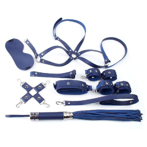 Синий набор БДСМ-девайсов Bandage Kits от Vandersex