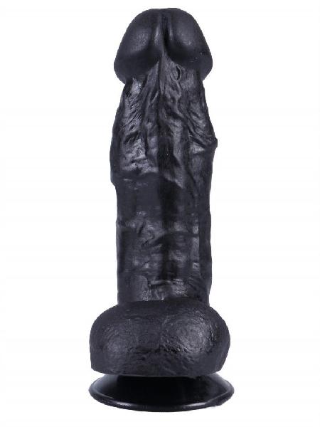 Черный вибратор-реалистик на присоске №5 - 16 см. от Сумерки богов