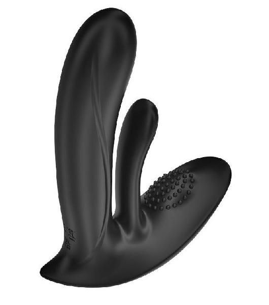 Черный вибратор для ношения с 10 режимами вибрации и колебаний от Ibiza