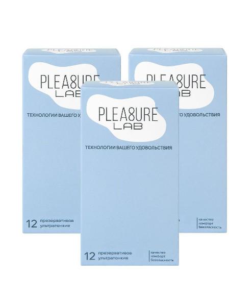 Набор из 3 упаковок ультратонких презервативов Pleasure Lab (по 12 шт.) от Pleasure Lab