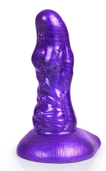 Фиолетовый фантазийный фаллоимитатор - 19 см. от Bior toys
