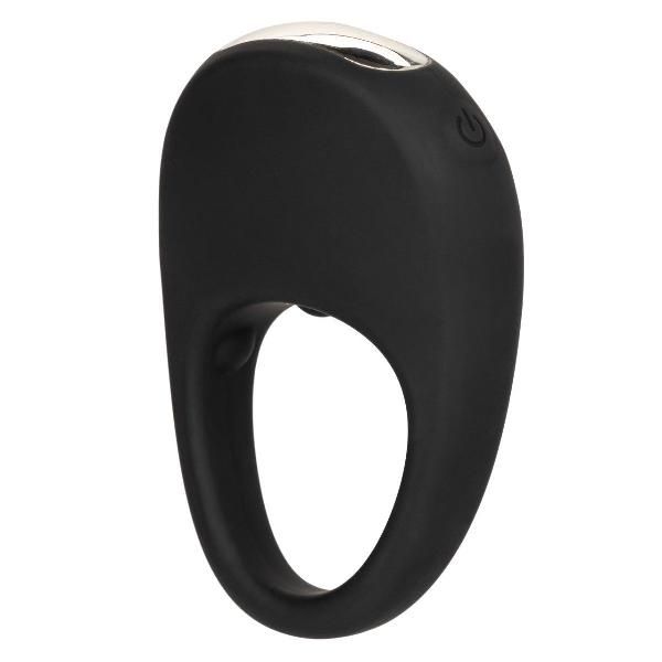 Черное эрекционное виброкольцо Silicone Rechargeable Pleasure Ring от California Exotic Novelties