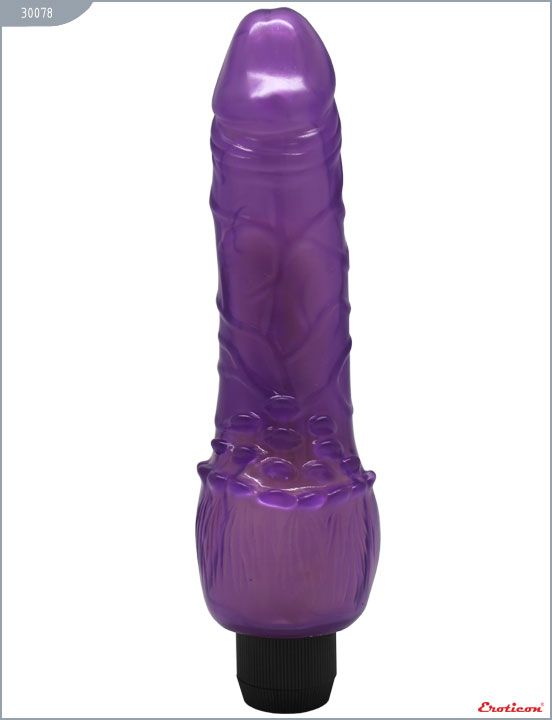 Фиолетовый вибратор с усиками - 19 см. от Eroticon