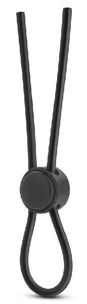 Черное силиконовое лассо на пенис SILICONE LOOP COCK RING  от Blush Novelties