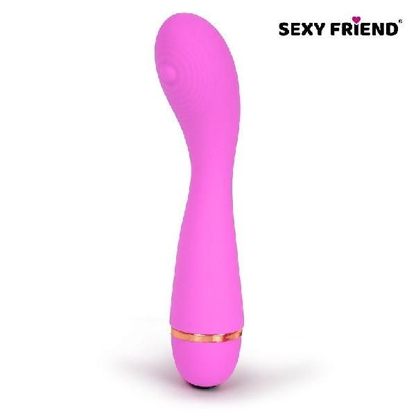 Розовый вибростимулятор для G-точки с 20 режимами вибрации - 14 см. от Sexy Friend