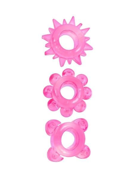 Комплект из 3 розовых эрекционных колец от Erowoman-Eroman