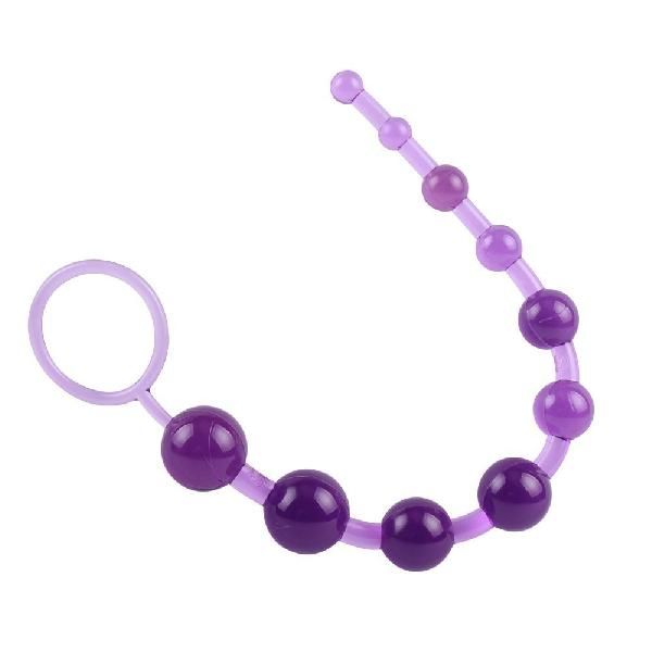 Фиолетовая анальная цепочка Sassy Anal Beads - 26,7 см. от Chisa