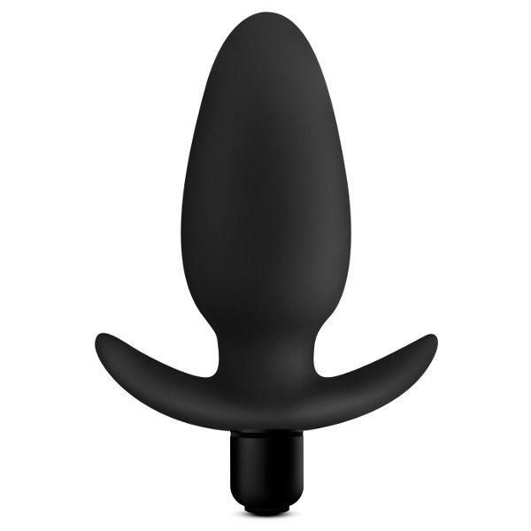 Черная анальная вибропробка Silicone Saddle Plug - 12,1 см. от Blush Novelties