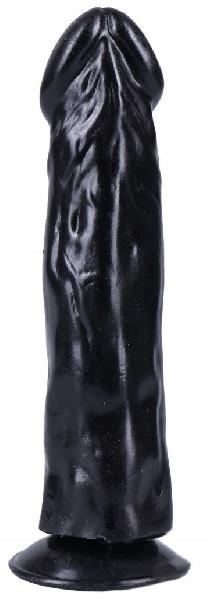 Черный вибратор-реалистик на присоске №27 - 19,5 см. от Сумерки богов