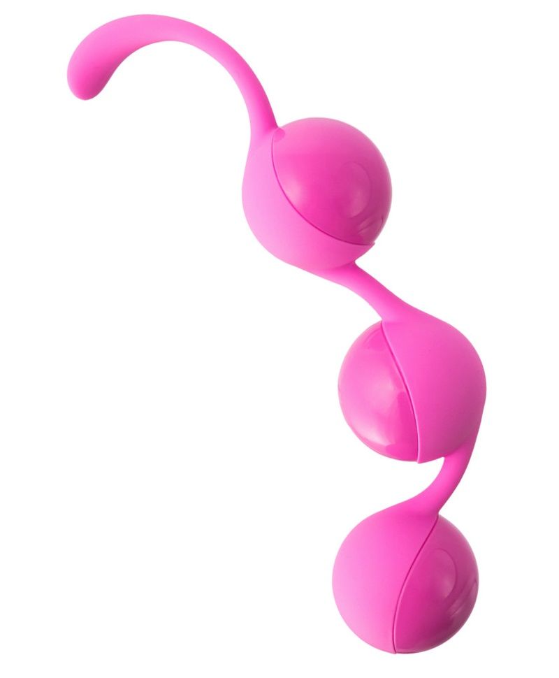 Розовые тройные вагинальные шарики из силикона DELISH BALLS от Seven Creations
