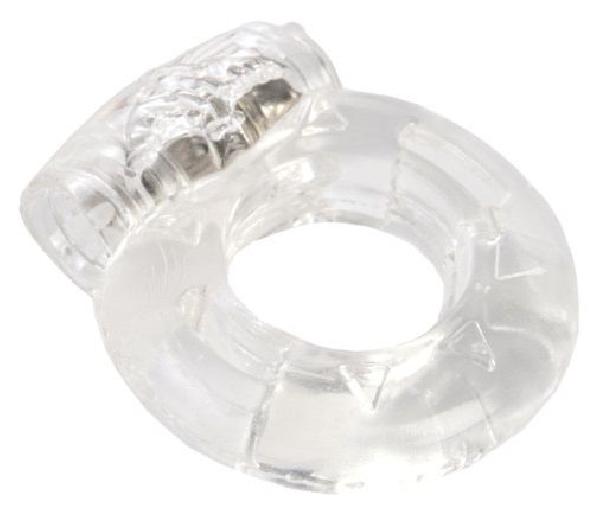 Толстое прозрачное эрекционное кольцо с вибратором от ToyFa
