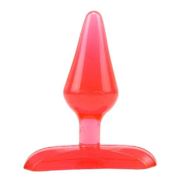 Красная анальная пробка Gum Drops Plug - 6,6 см. от Chisa