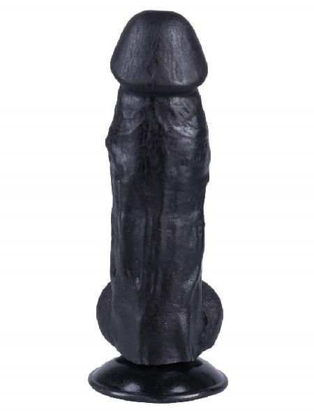 Черный фаллоимитатор-реалистик на присоске №5 - 16 см. от Сумерки богов