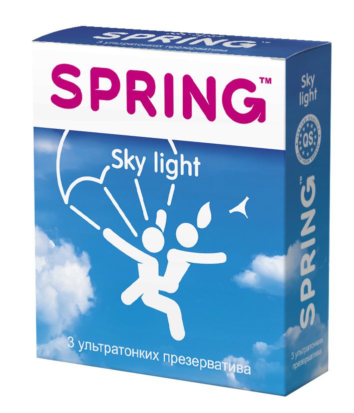 Ультратонкие презервативы SPRING SKY LIGHT - 3 шт. от SPRING