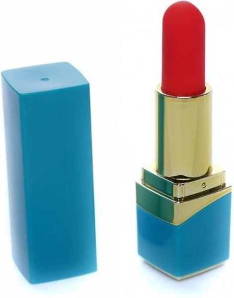 Голубой мини-вибратор в форме помады от Boys of Toys