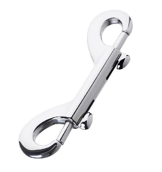 Серебристый двухсторонний карабин TOYFA Metal от ToyFa