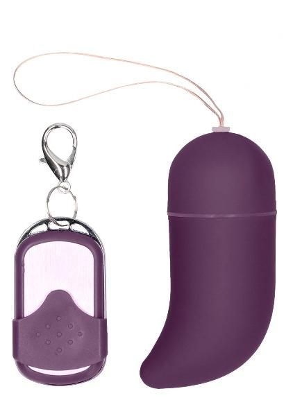 Фиолетовое виброяйцо Medium Wireless Vibrating G-Spot Egg с пультом - 7,5 см. от Shots Media BV