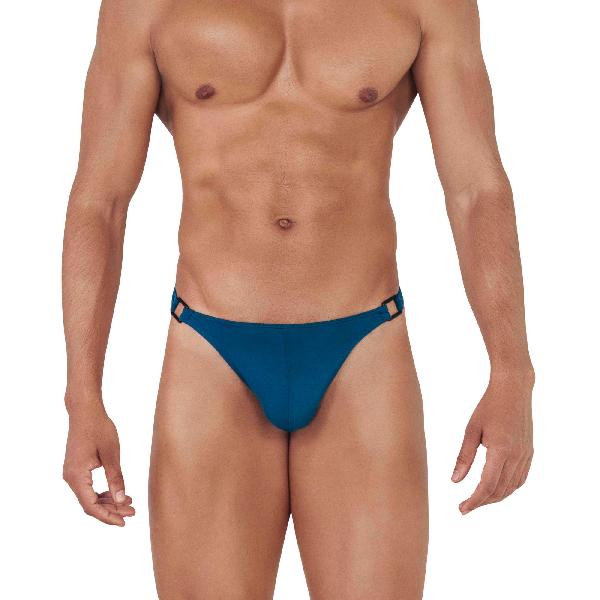 Синие мужские трусы-тонги с пряжками Flashing Thong от Clever Masculine Underwear