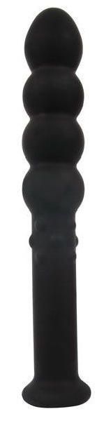 Черный анальный стимулятор-елочка - 20 см. от Bior toys