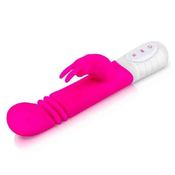 Розовый массажер для G-точки Slim Shaft thrusting G-spot Rabbit - 23 см. от Rabbit Essentials