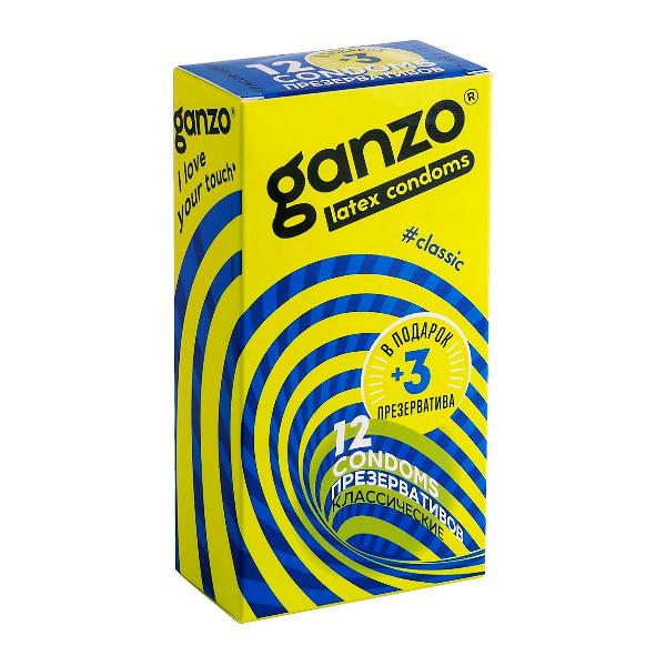 Классические презервативы с обильной смазкой Ganzo Classic - 15 шт. от Ganzo