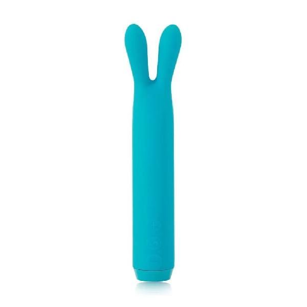 Голубой вибратор с ушками Rabbit Bullet Vibrator - 8,9 см. от Je Joue