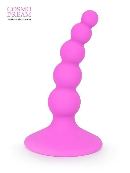 Розовая анальная втулка-елочка - 9,5 см. от Bior toys
