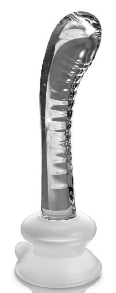 Прозрачный стеклянный стимулятор Icicles №88 с силиконовой присоской - 18 см. от Pipedream