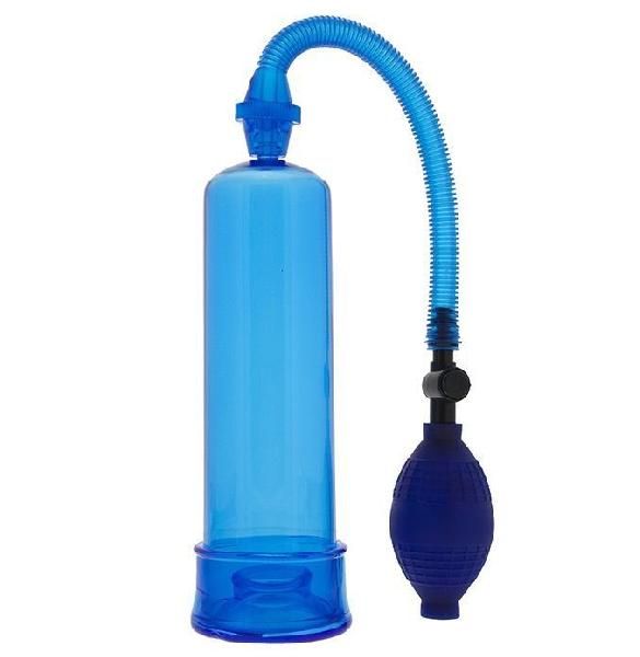 Синяя вакуумная помпа MENZSTUFF PENIS ENLARGER от Dream Toys