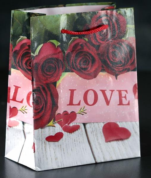 Маленький подарочный пакет  Love  - 15 х 12 см. от Сима-Ленд