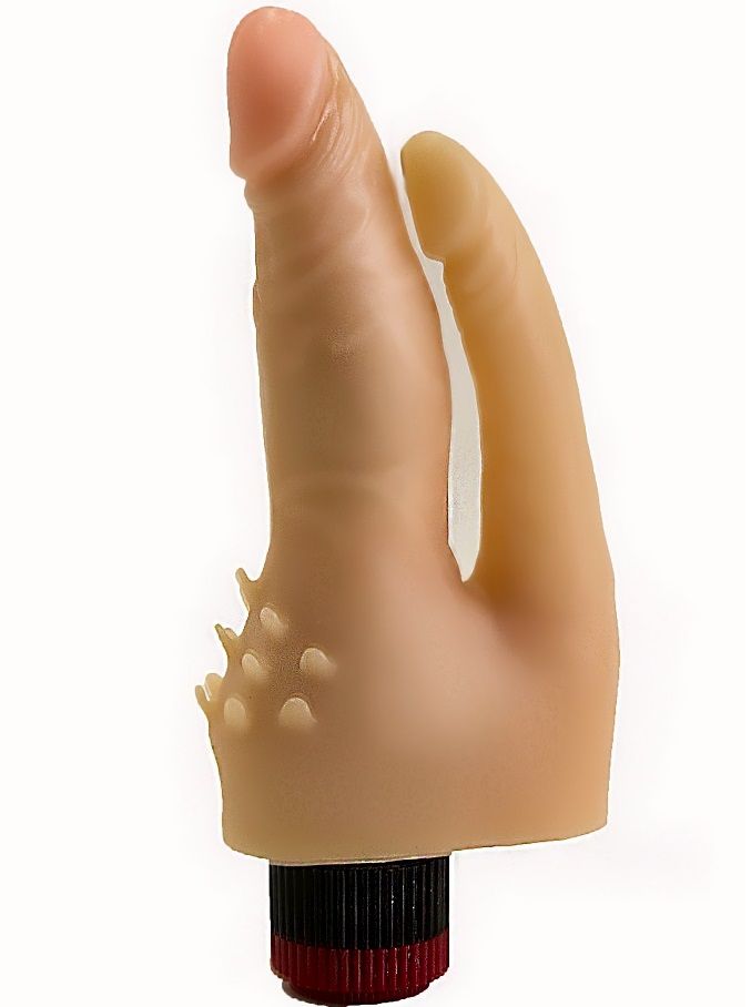 Анально-вагинальный вибромассажёр с шипами для массажа клитора - 17 см. от LOVETOY (А-Полимер)