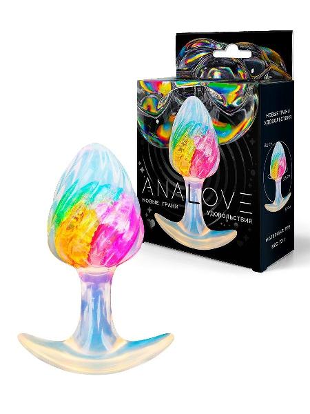 Яркая анальная пробка со спиралевидным рельефом - 9 см. от AnaLove