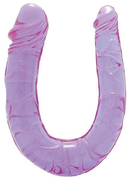 Фиолетовый двойной фаллоимитатор DOUBLE HEAD DONG - 30 см. от Dream Toys