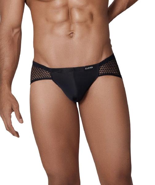 Черные трусы-джоки с ажурными вставками Urge Jockstrap от Clever Masculine Underwear