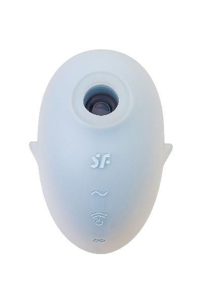Голубой вакуум-волновой стимулятор клитора с вибрацией Cutie Ghost от Satisfyer