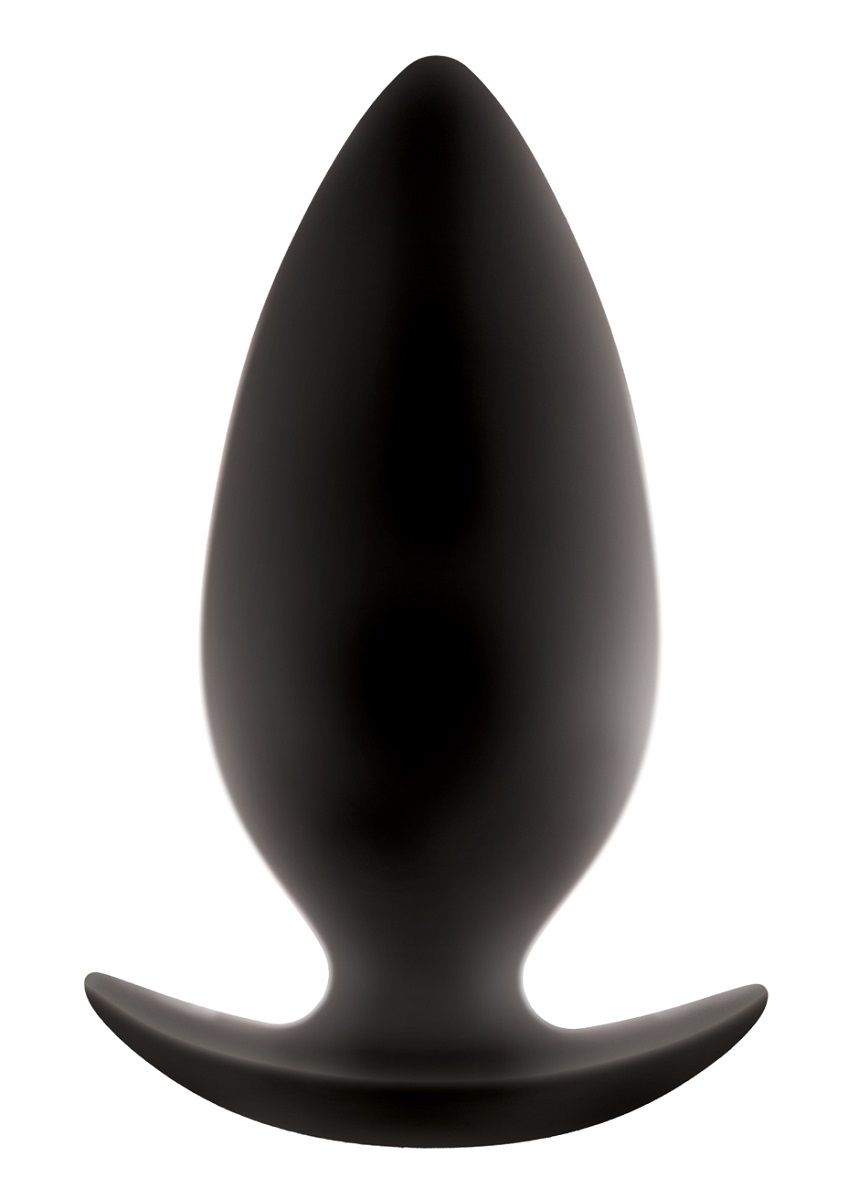 Большая чёрная анальная пробка Renegade Spades  для ношения - 10,1 см. от NS Novelties