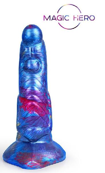 Фантазийный разноцветный фаллоимитатор на присоске - 21 см. от Bior toys