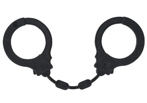 Черные силиконовые наручники Suppression от Lola toys