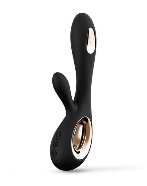 Черный вибратор-кролик Lelo Soraya Wave - 21,8 см. от Lelo