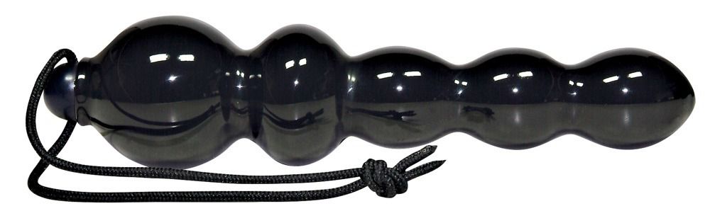 Чёрная анальная ёлочка с петелькой - 18 см. от Orion