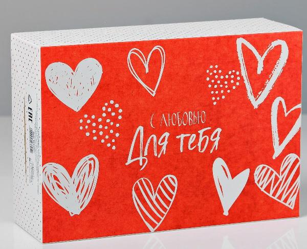 Складная картонная коробка  С любовью  - 16 х 23 см. от Сима-Ленд
