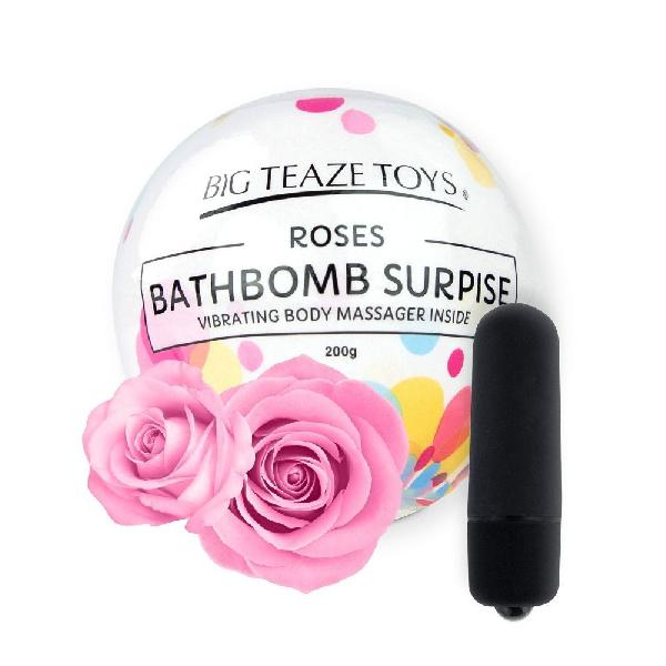 Бомбочка для ванны Bath Bomb Surprise Rose + вибропуля от Big Teaze Toys