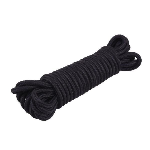 Хлопковая черная верёвка для любовных игр Mini Silk Rope - 10 м. от Chisa